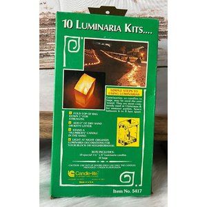 Vintage Candle Lite Set of 10 Luminaria Kits/Paper Lanterns New In Open Box